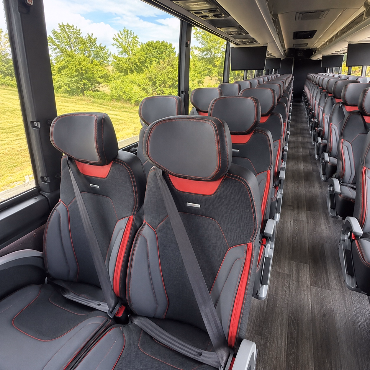 visalia charter bus interior