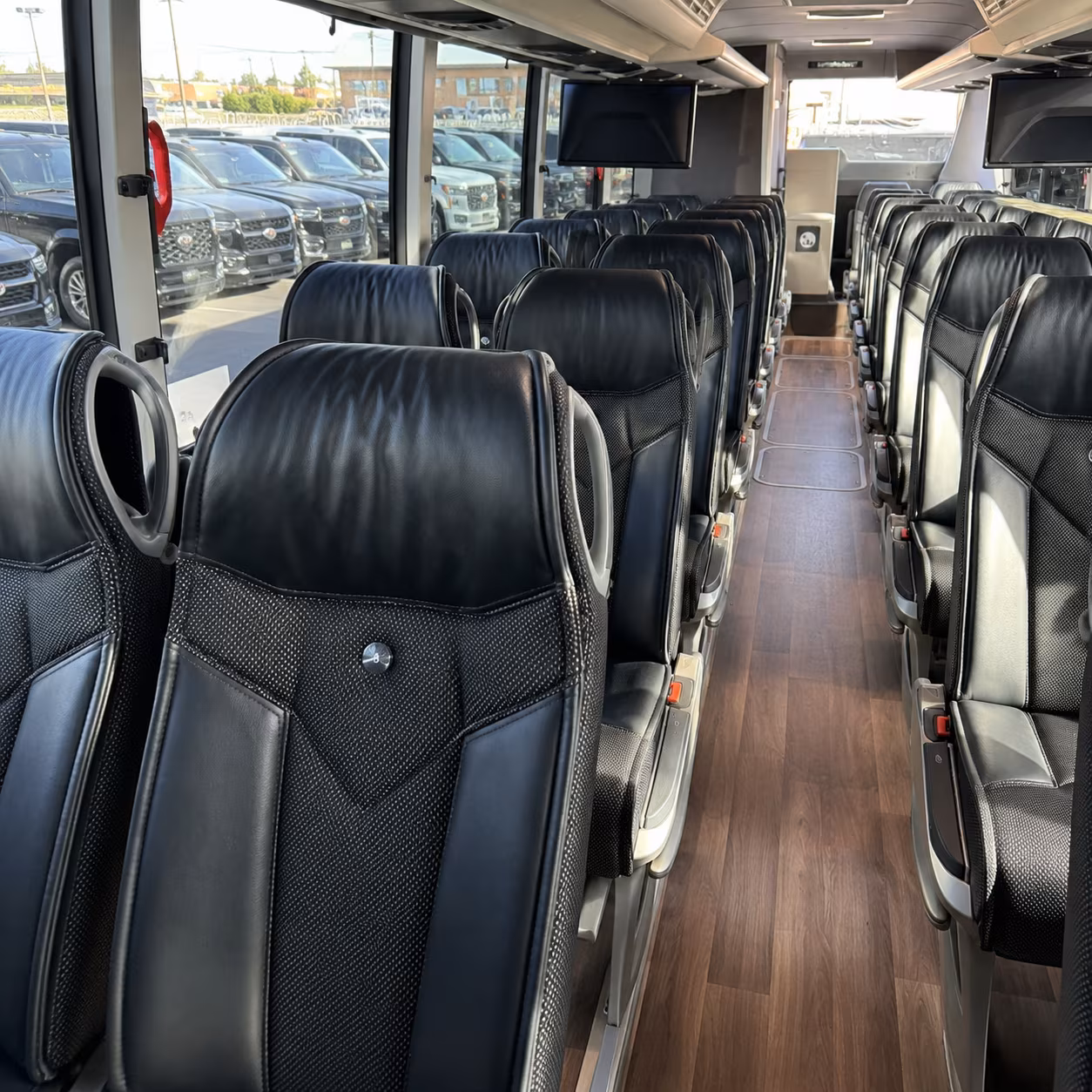 visalia charter bus services interior